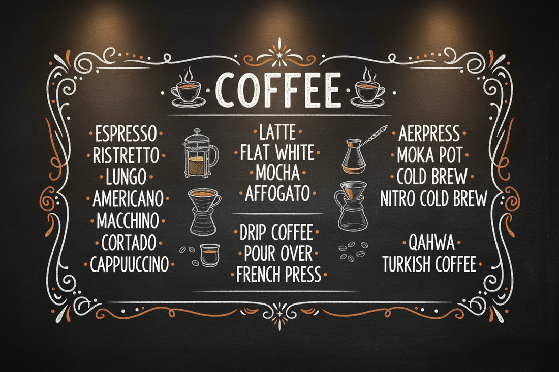 20+ types of coffee in UAE
