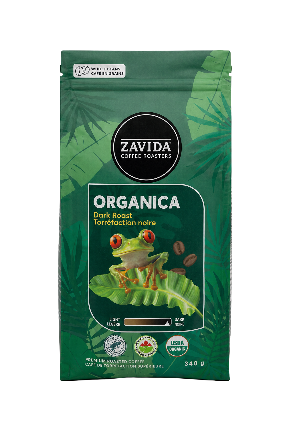 Organica Dark Roast Whole Bean Coffee 340g