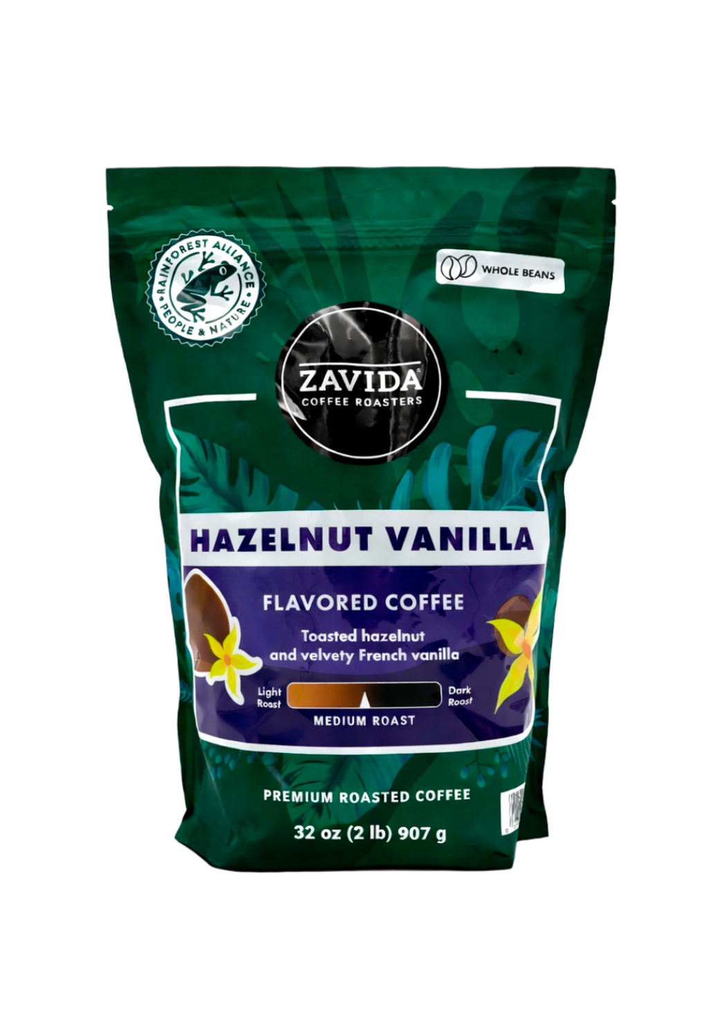 Rainforest Alliance Hazelnut Vanilla  Coffee - Whole Bean 907g