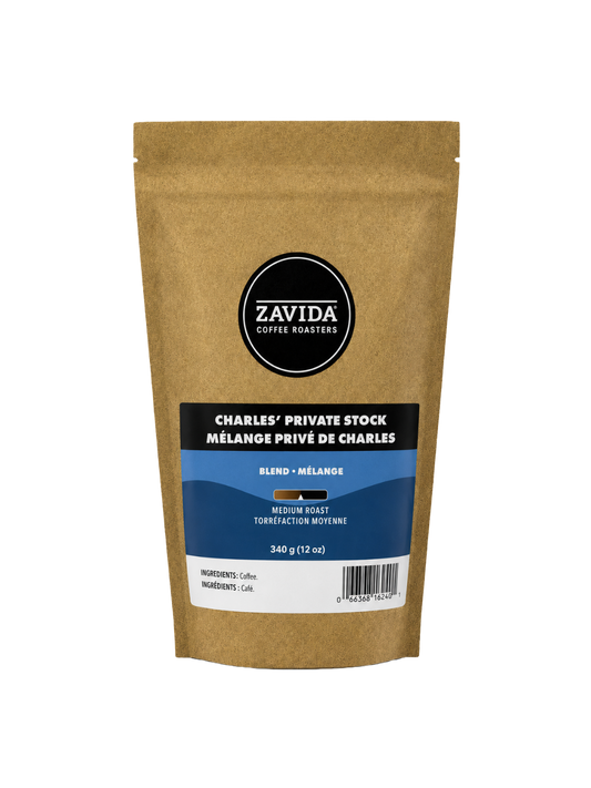 Zavida Charles Private Stock Single Origin whole bean and ground coffee of 340g